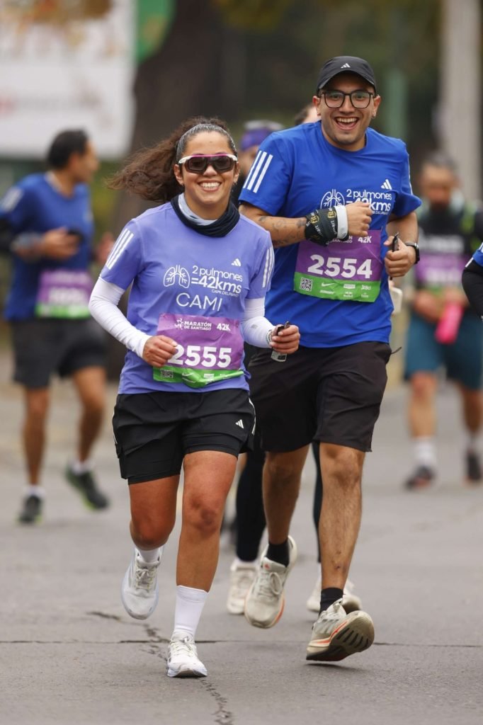 Cami Delpiano, la primera mujer doble trasplantada de pulmón en correr los 42K . 2 corredera 2
