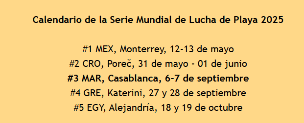 Casablanca se prepara para albergar la histórica tercera etapa de la Serie Mundial de Lucha Libre de Playa. 4 image 57