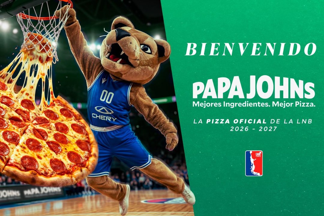 Papa John’s se convierte en la pizza oficial del básquetbol chileno