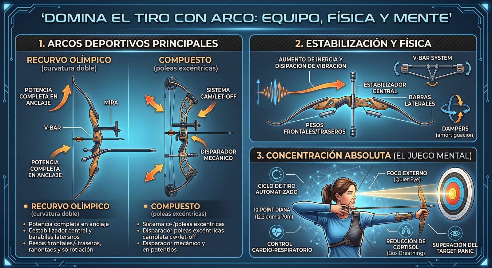 La Maestría del Tiro con Arco Deportivo: Equipamiento, Física y la Ciencia de la Concentración Absoluta