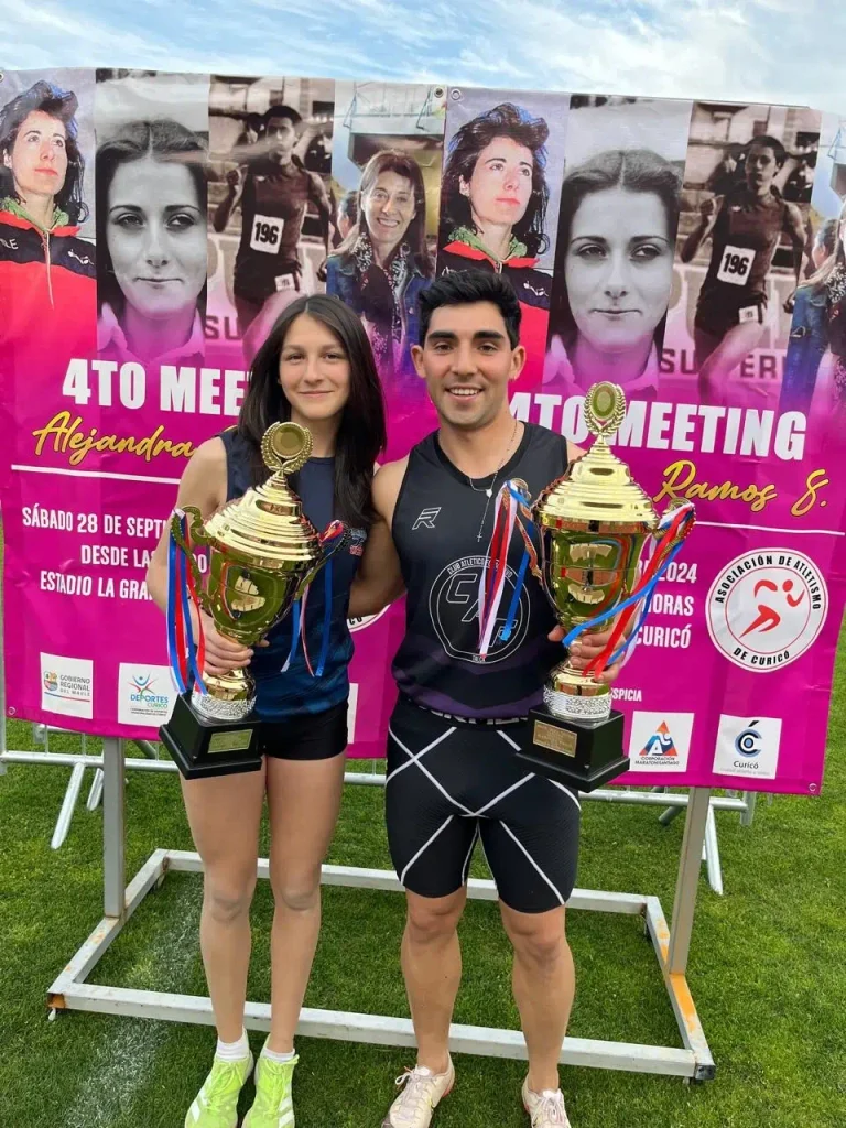 Florencia Rojas y Daniel Avendaño, figuras del Meeting Atlético Alejandra Ramos
