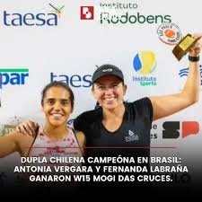 Fernanda Labraña y Antonia Vergara brillan en Brasil y se coronan campeonas de dobles