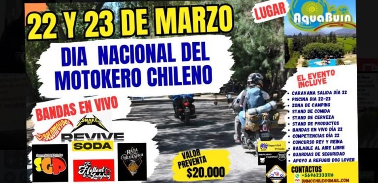 Día nacional del motoquero chileno 2025.