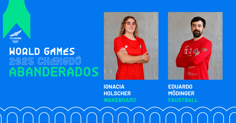 Ignacia Holscher y Eduardo Mödinger serán los abanderados en Chengdú