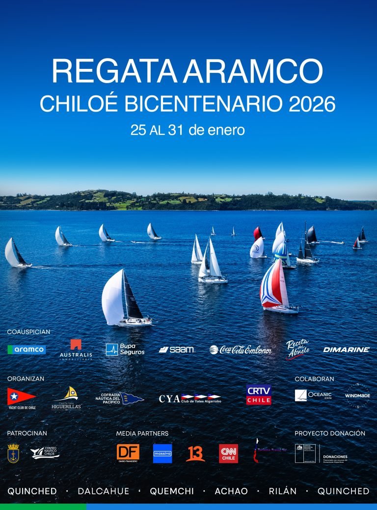 Veleristas de la regata Aramco Chilóe y desafío Levantemos Chile se unen.