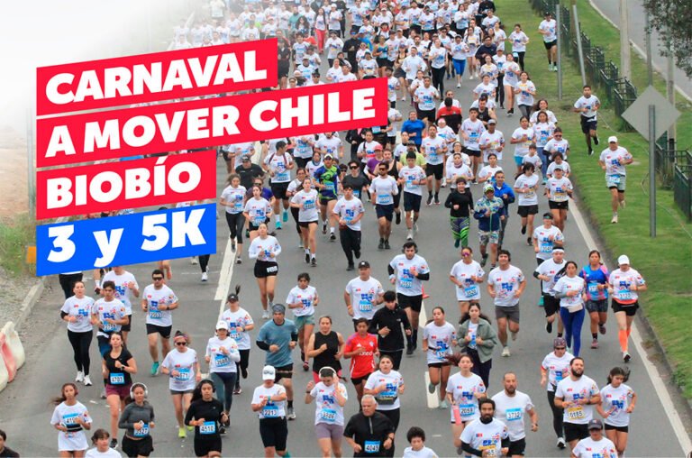 Inscripciones abiertas: corrida familiar del “Carnaval A Mover Chile Biobío 2026”